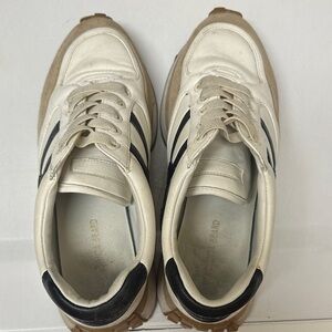 Veronica Beard Cream and Black Sneakers